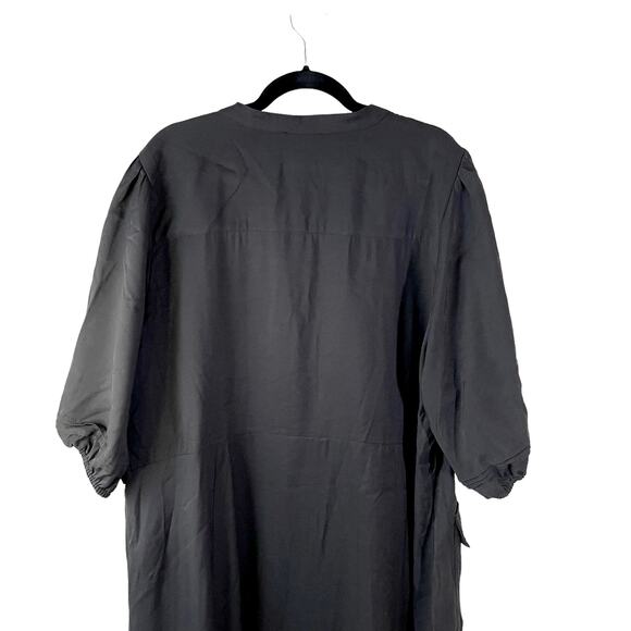 CITY CHIC Refinity New Plus Size XL 22W Shirt Midi Dress Black Lagenlook Classic - Picture 6 of 11